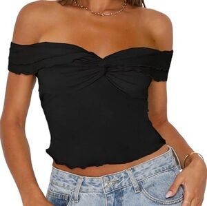 Off-shoulder Cropped Top